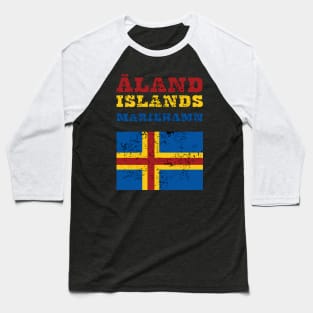 Flag of Aland Baseball T-Shirt